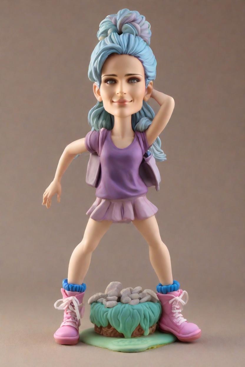 Custom Client Appreciation Punk Rock Bobblehead,She Created Her Punk Rock Bobblehead Doll!