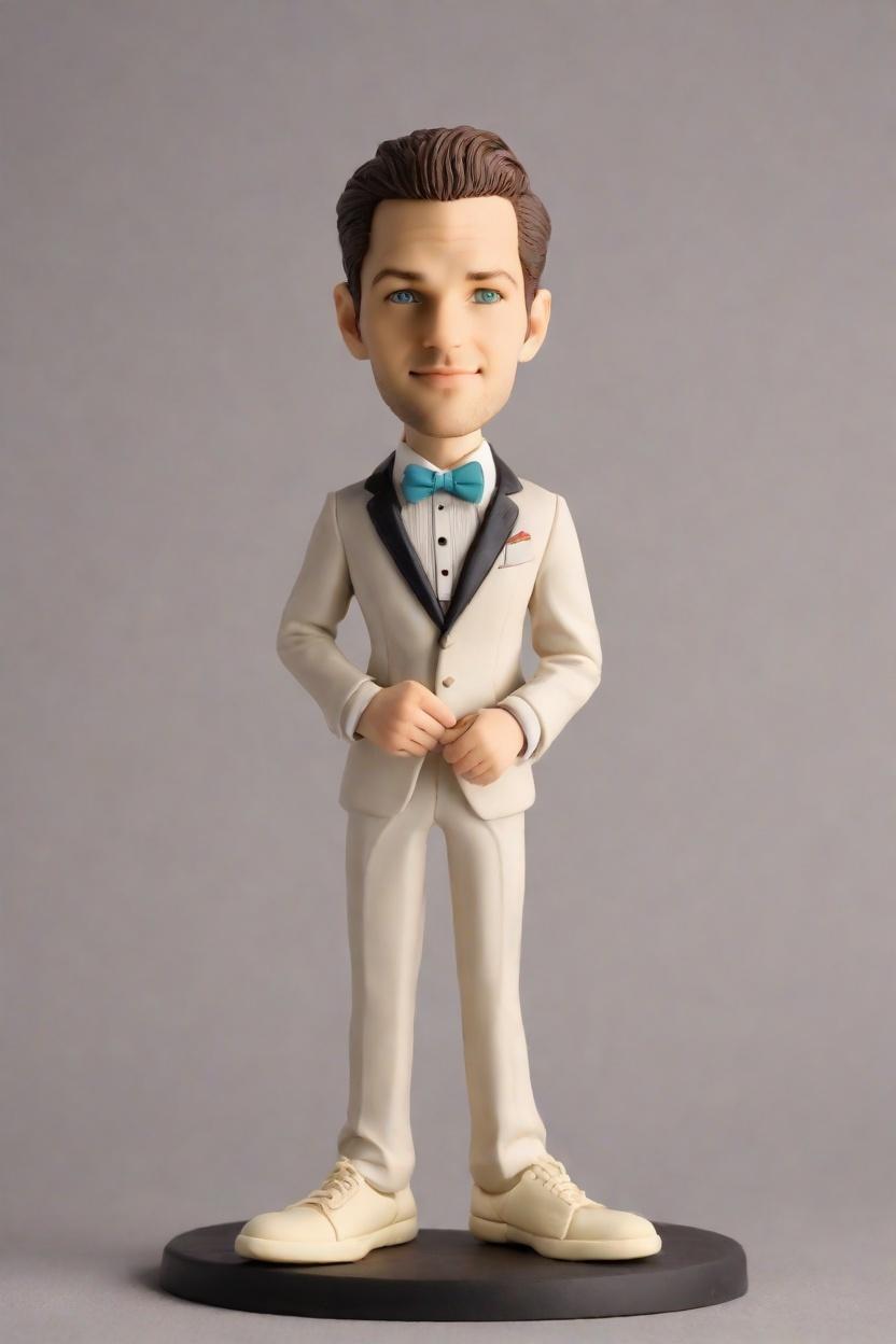 Triumph in Mismatched Socks: The Custom Bobblehead That Stole the Show,He Did It! My Boyfriend's Epic Victory Captured in a Bobblehead Doll