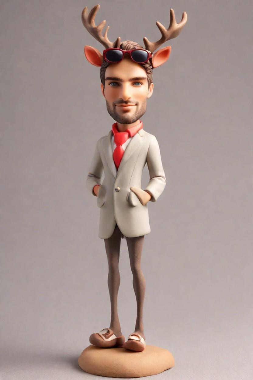 Spotlight on Trendy: How Custom Bobblehead Dolls Are Redefining Holiday Gifts,Meet Bob: The Reindeer-Clad Bobblehead That's Taking Over My Holiday Pics!