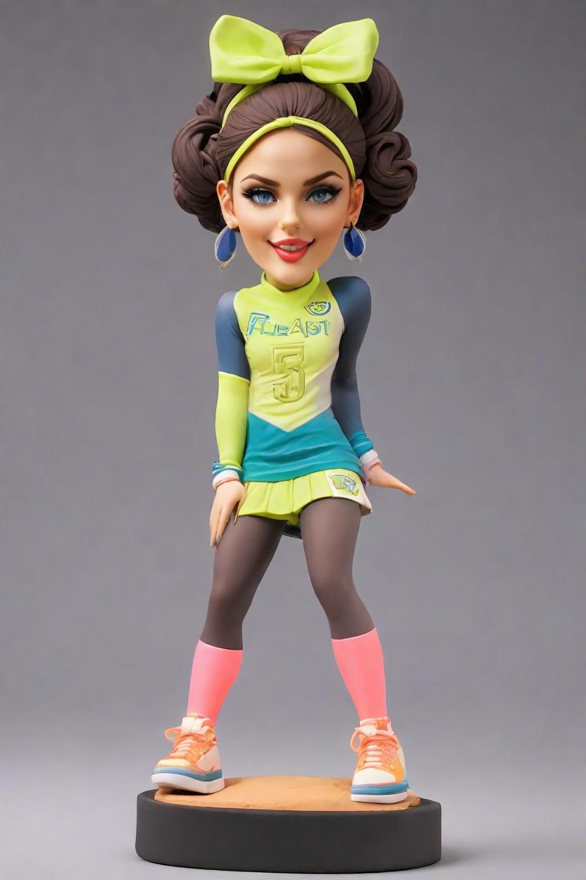 Custom Cheerleading Spirited Bobblehead,She Created Her Cheerleading Bobblehead Doll!