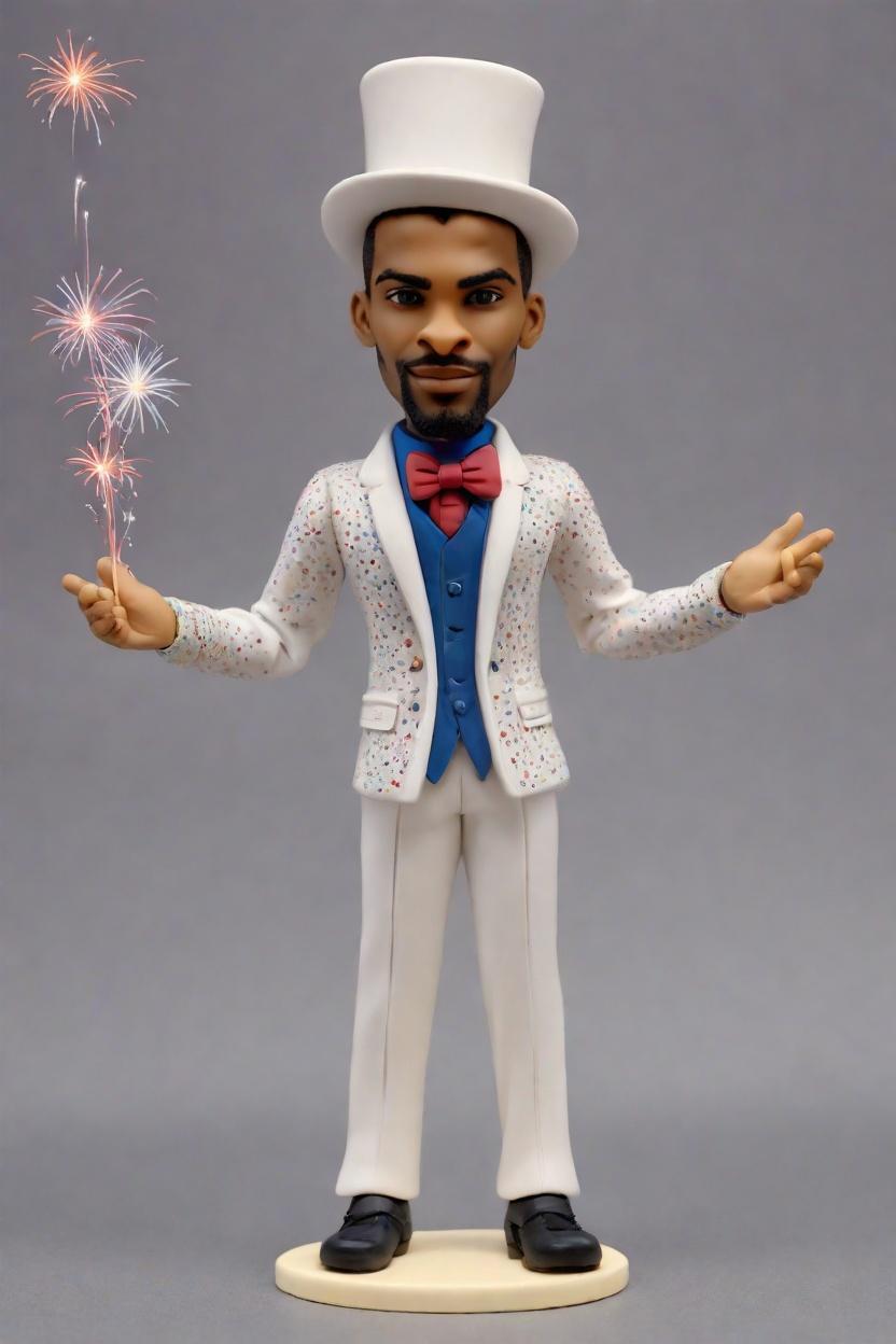 A Mini-Me for the New Year: The Ultimate Personalized Gift,Cheerful Waves and Fireworks: My New Year's Bobblehead Adventure