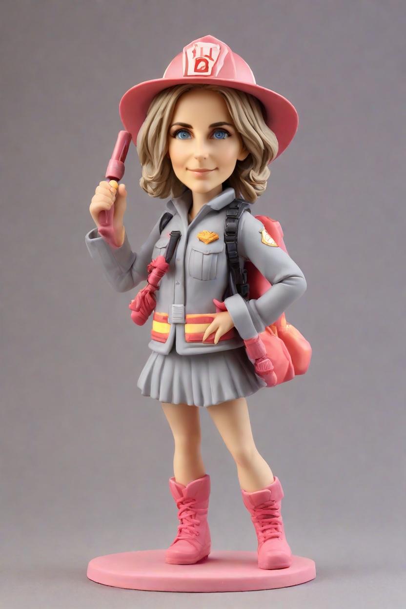 Custom Heroic Firefighter Bobblehead,She Created Her Own Firefighter Bobblehead! 🔥