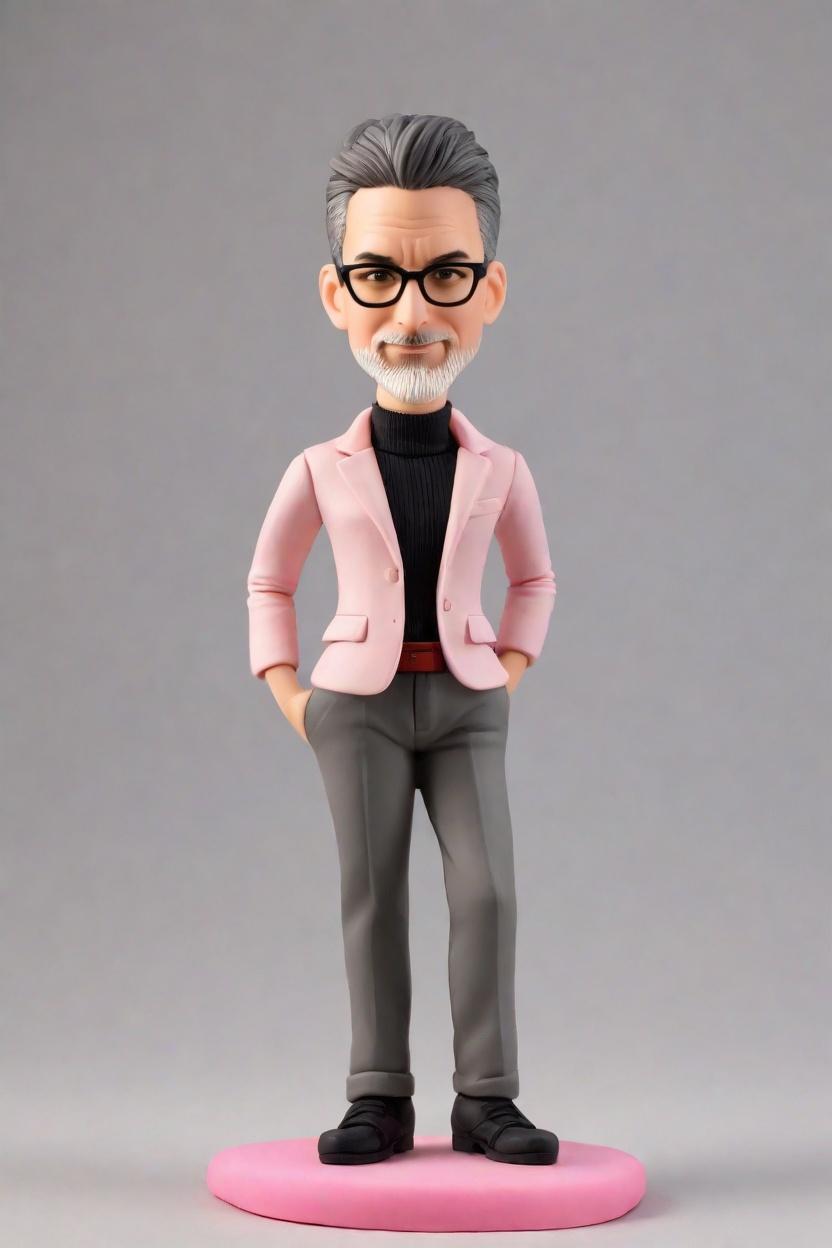 Custom Playful Pose Bobblehead,He Made His Own Winking Bobblehead Doll!