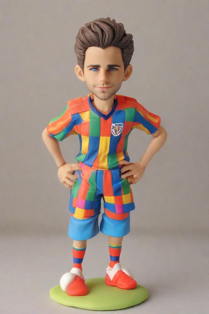 Custom Soccer Star Kicking Bobblehead,John Shares His Playful Soccer Moment with a Custom Bobblehead