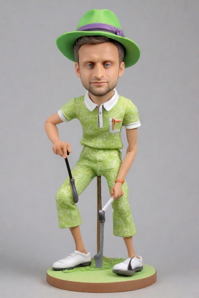 Custom Golf Swing Bobblehead,John Shares His Golfing Moment with a Custom Bobblehead