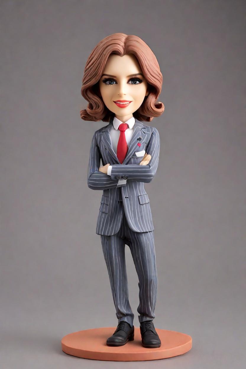 Custom Business Power Bobblehead,She Nailed It: Create Your Own Confident CEO Bobblehead