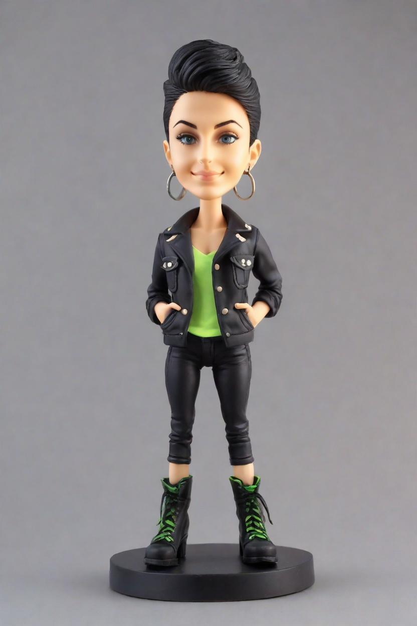Custom Business Confidence Bobblehead,She's Crushing It: Create Your Punk-Inspired Bobblehead