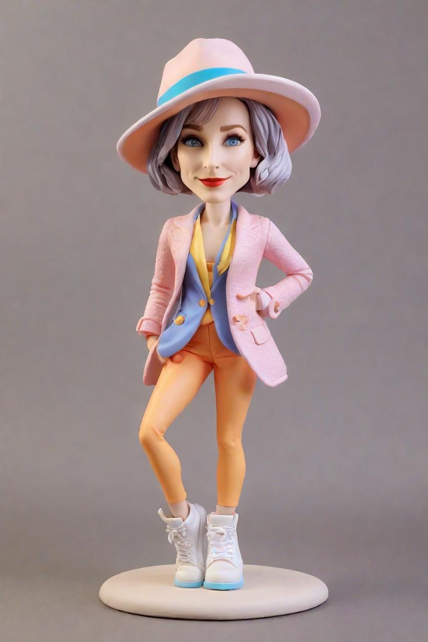 Custom Businesswoman Bobblehead,She Created Her Own Confident Businesswoman Bobblehead!