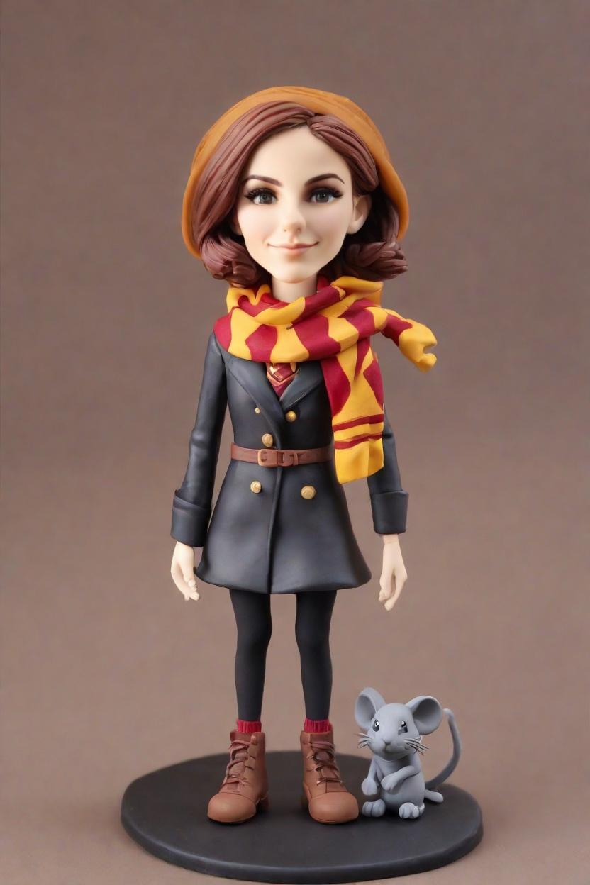 custom Hogwarts Ceremony bobblehead,Emma Shares Her Magical Wand-Casting Bobblehead