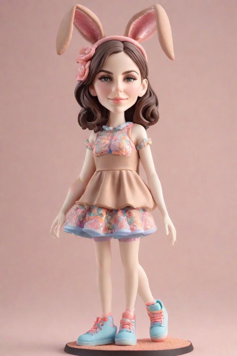 Easter Chic Custom Bobblehead,She's Unwrapping Her Custom Bobblehead Easter Surprise!