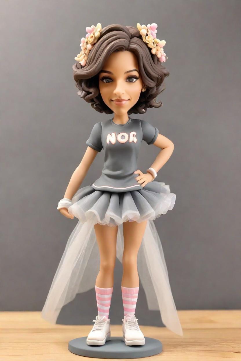 The Pitcher's Playful Side: A Bobblehead That Strikes a Chord,She's Swinging for the Fences: A Fan's Personalized Baseball Figurine Story