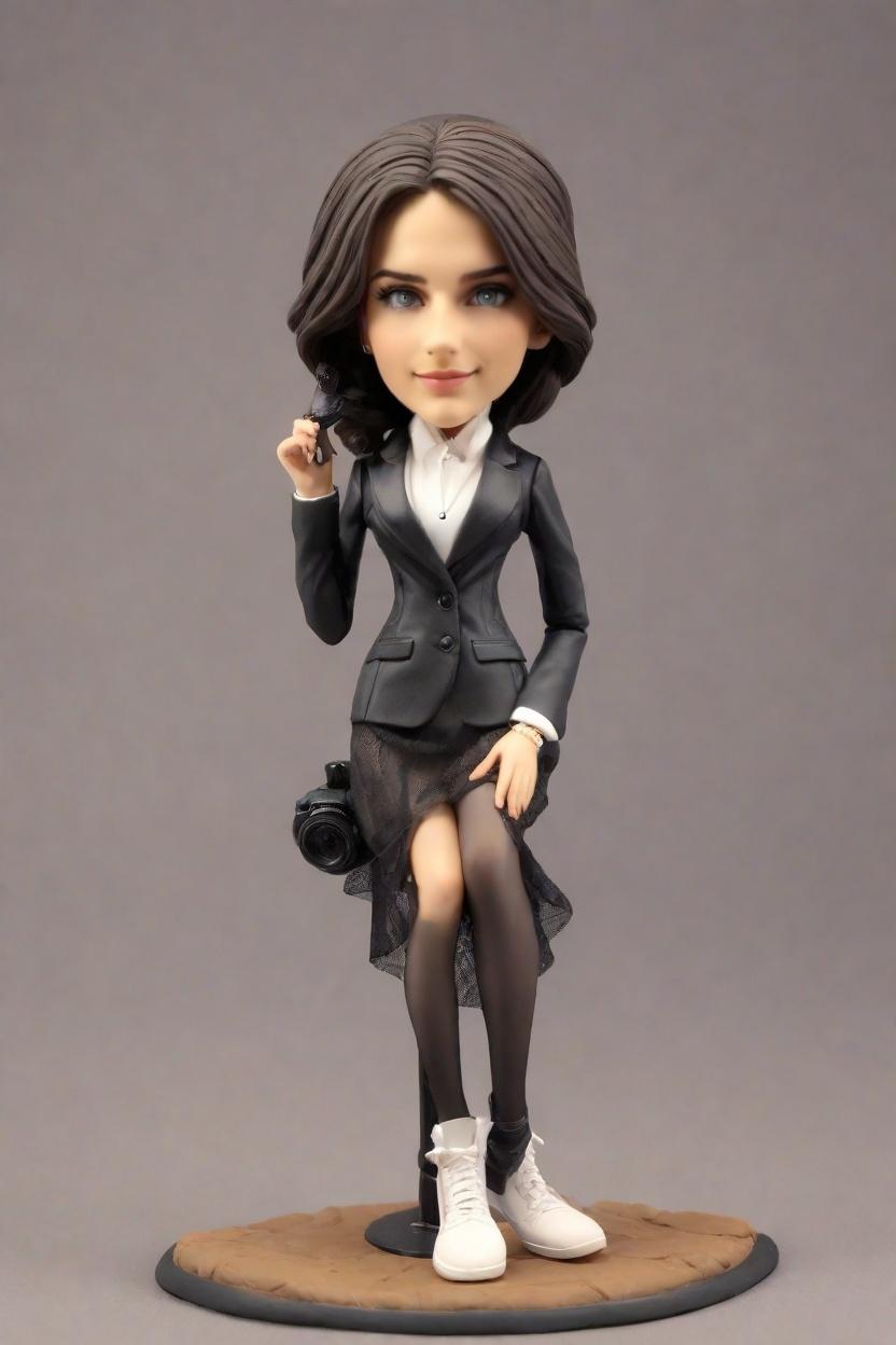 Custom Spy Stealth Bobblehead,She Created a Spy Bobblehead Doll for Her Secret Agent Birthday