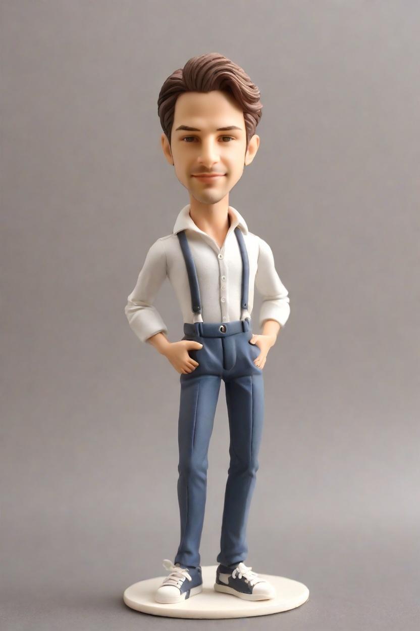 custom Entrepreneurial Swagger Bobblehead,He Crafted His Own Stylish Bobblehead!