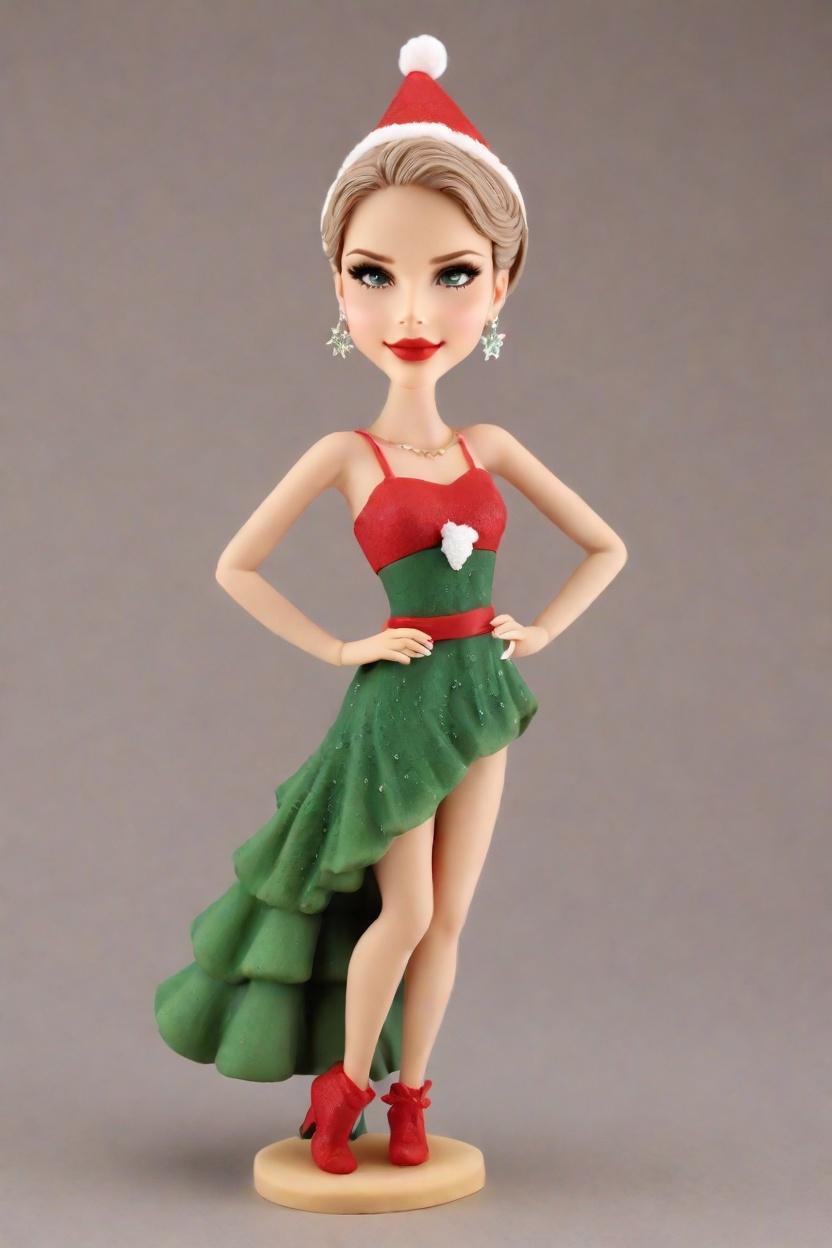 Custom Christmas Joyful Bobblehead,She Created Her Joyful Christmas Bobblehead Doll!