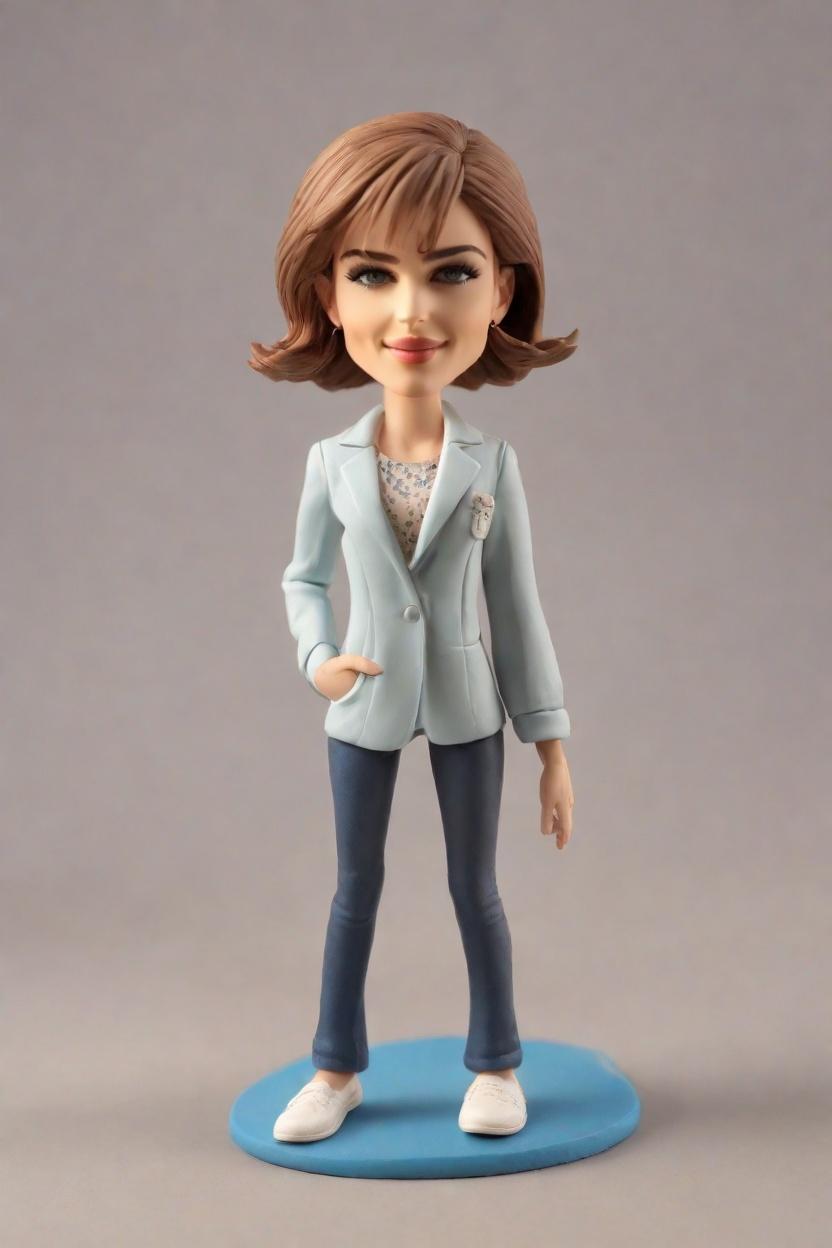 Custom Teacher's Day Chic Bobblehead,She Created Her Own Bobblehead Doll for Teacher's Day!