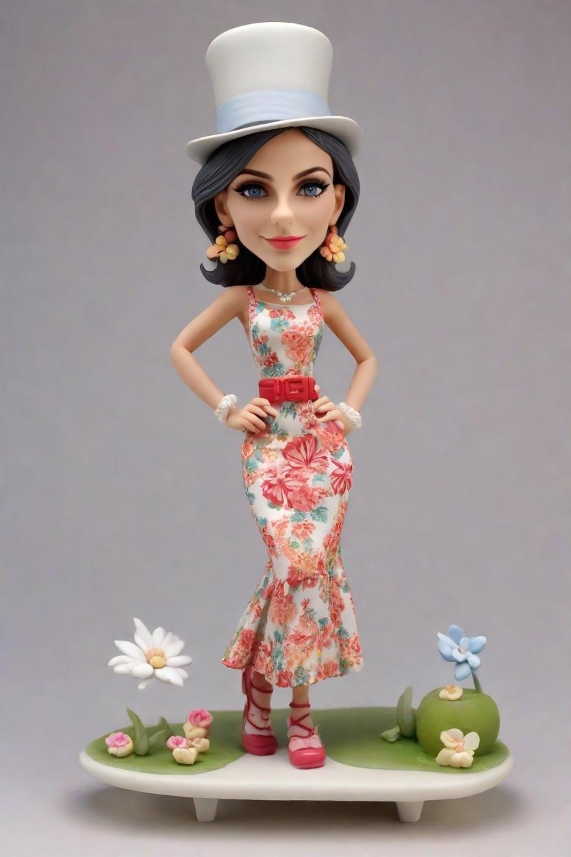 Custom Cheeky Pose Bobblehead,She Created Her Cheeky Bobblehead Lookalike!