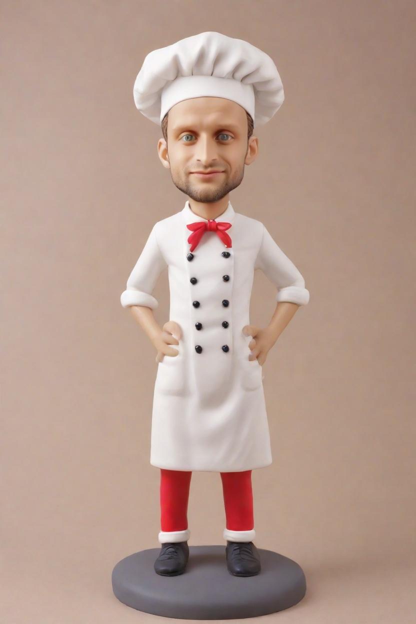 The Chef's Wink: A Culinary Bobblehead Trend Uncovered,He Cooks, He Winks, He's My Mini-Me: A Chef's Bobblehead Tale