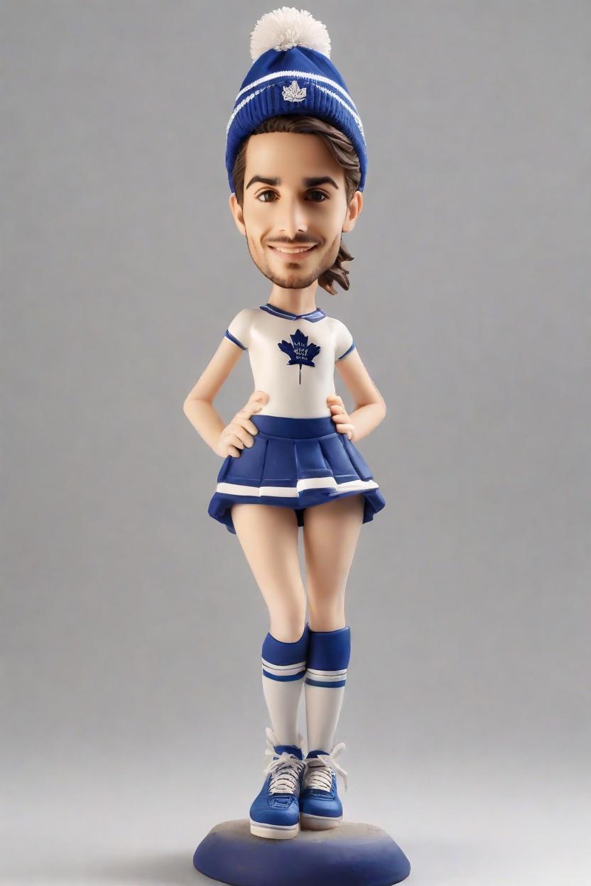 Custom Hockey Victory Bobblehead,He Scores! Create Your Own Maple Leafs Bobblehead