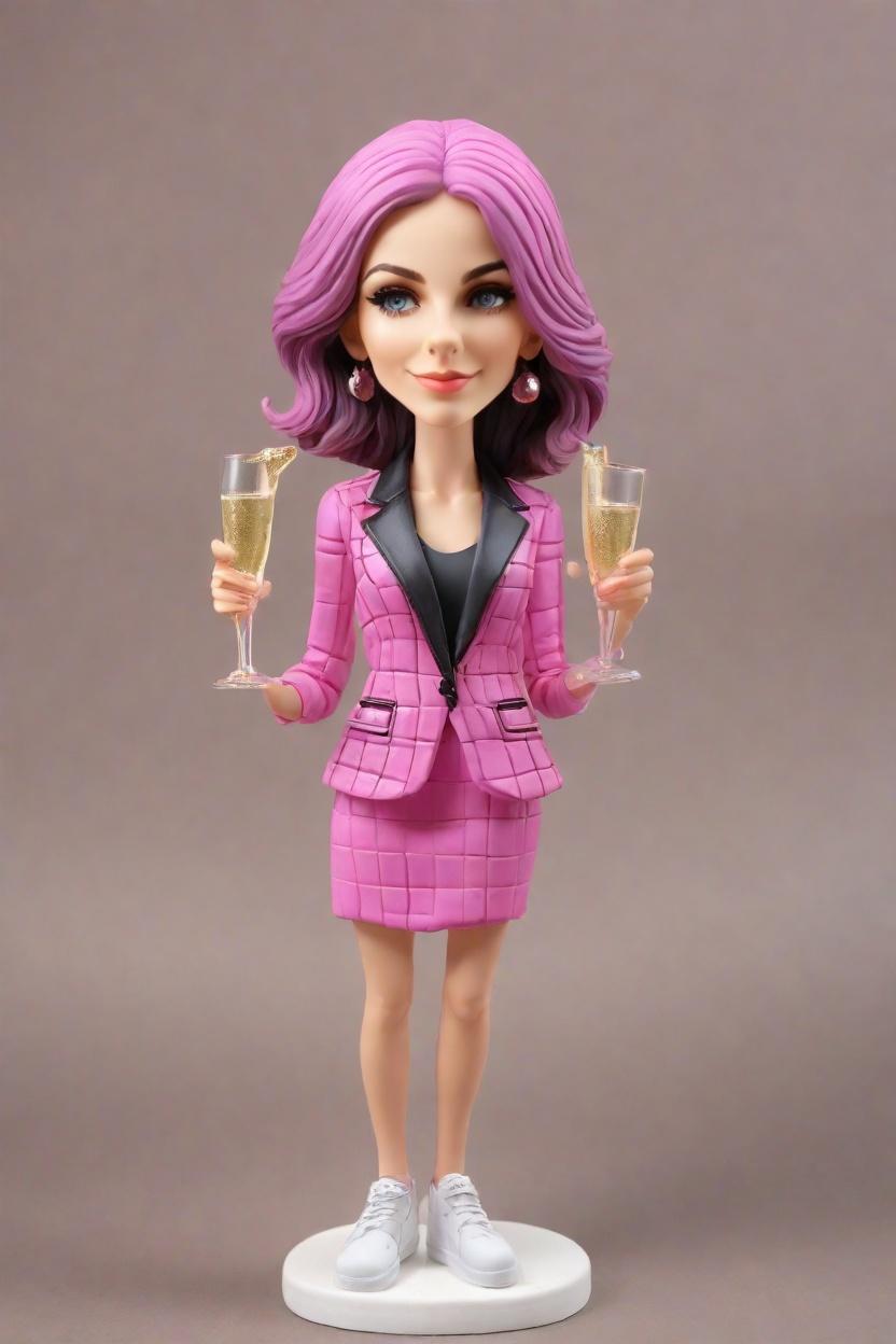 Custom Networking Chic Bobblehead,She Created Her Own Chic Networking Bobblehead Doll