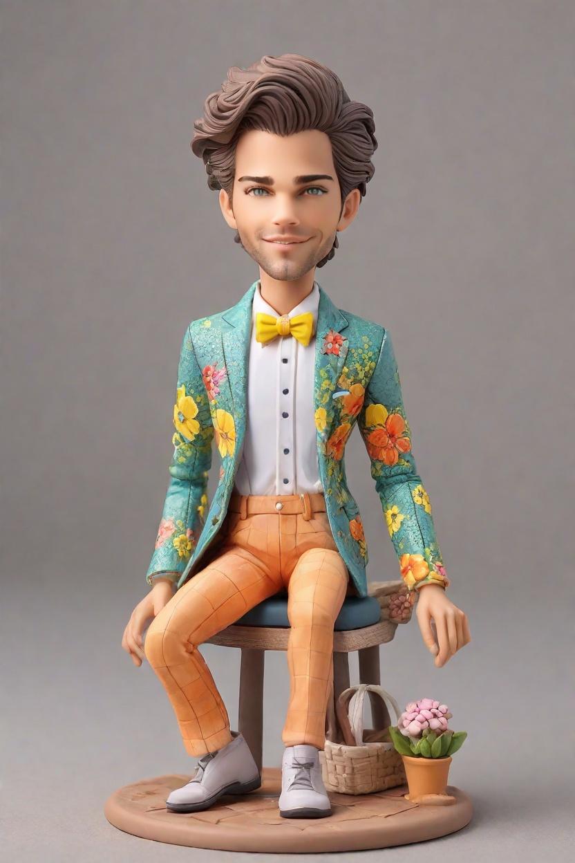 Artistic Expression Custom Bobblehead,He Created His Own Bobblehead Masterpiece!