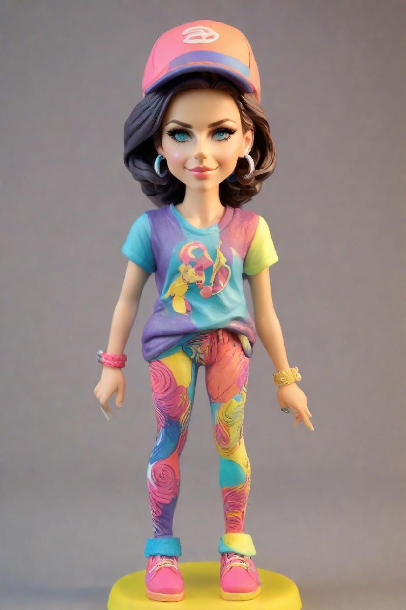 Custom Athlete Chic Bobblehead,She Created Her Own Sporty Bobblehead Doll!