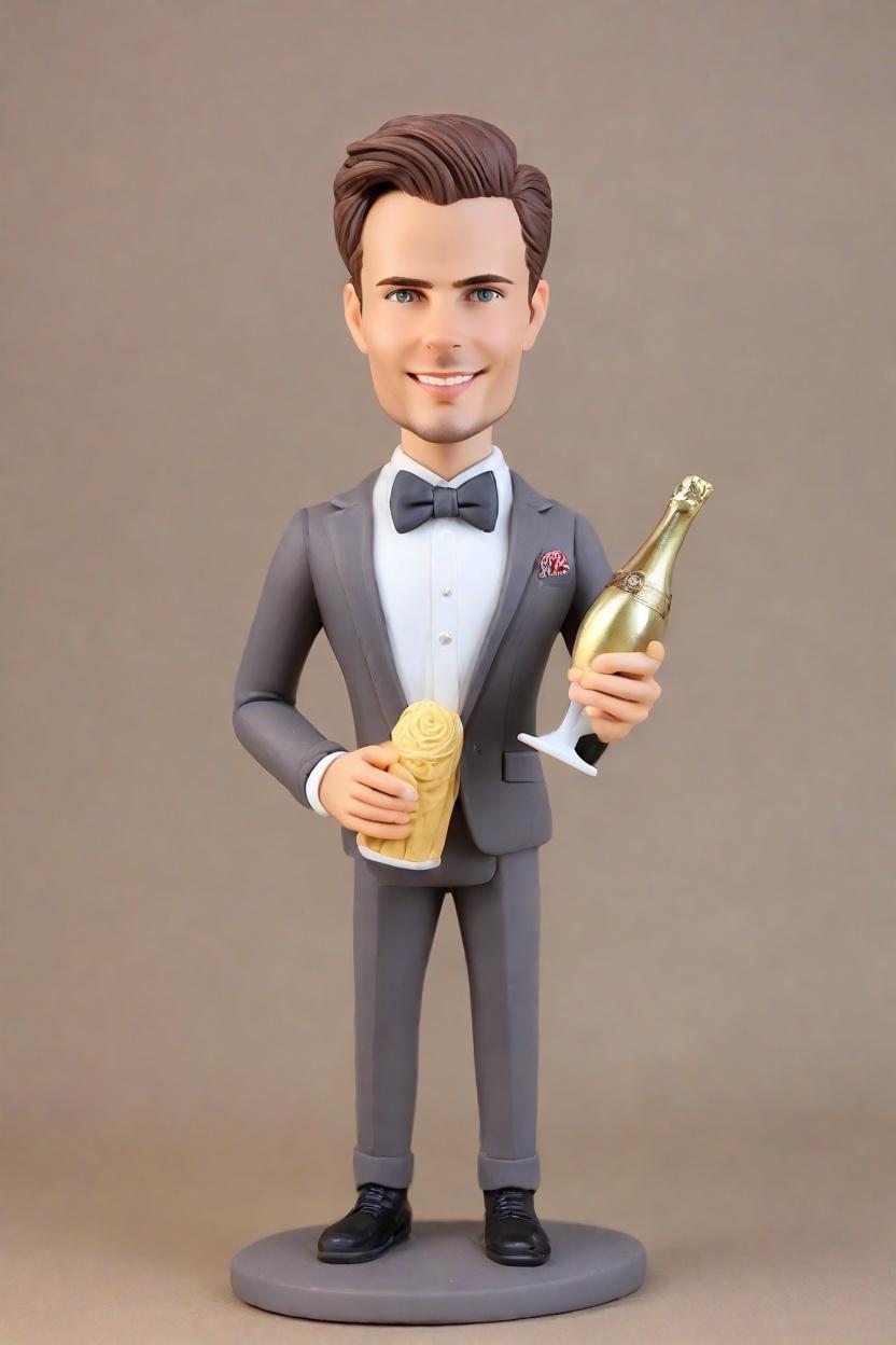 Custom NewYear Cheerful Bobblehead,John Shares His Joy: Create Your Own Bobblehead Dolls