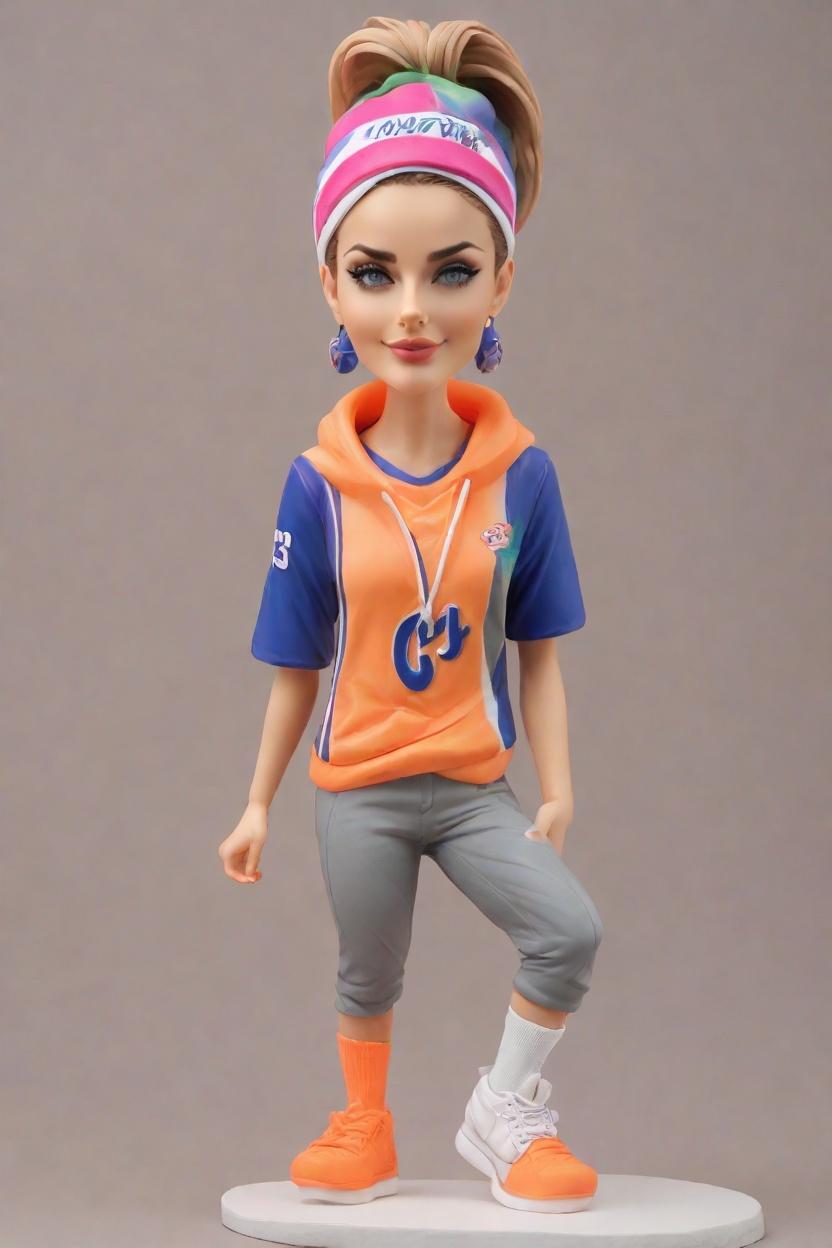 Custom Sporty Chic Bobblehead,She Created Her Own Sporty Bobblehead Doll!