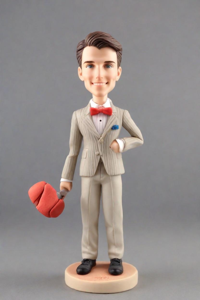 The Confident Trophy Holder: A Custom Bobblehead Doll's Journey to Success,Unleashing Creativity: I Made My Own Bobblehead Doll and It's Game-Changing!