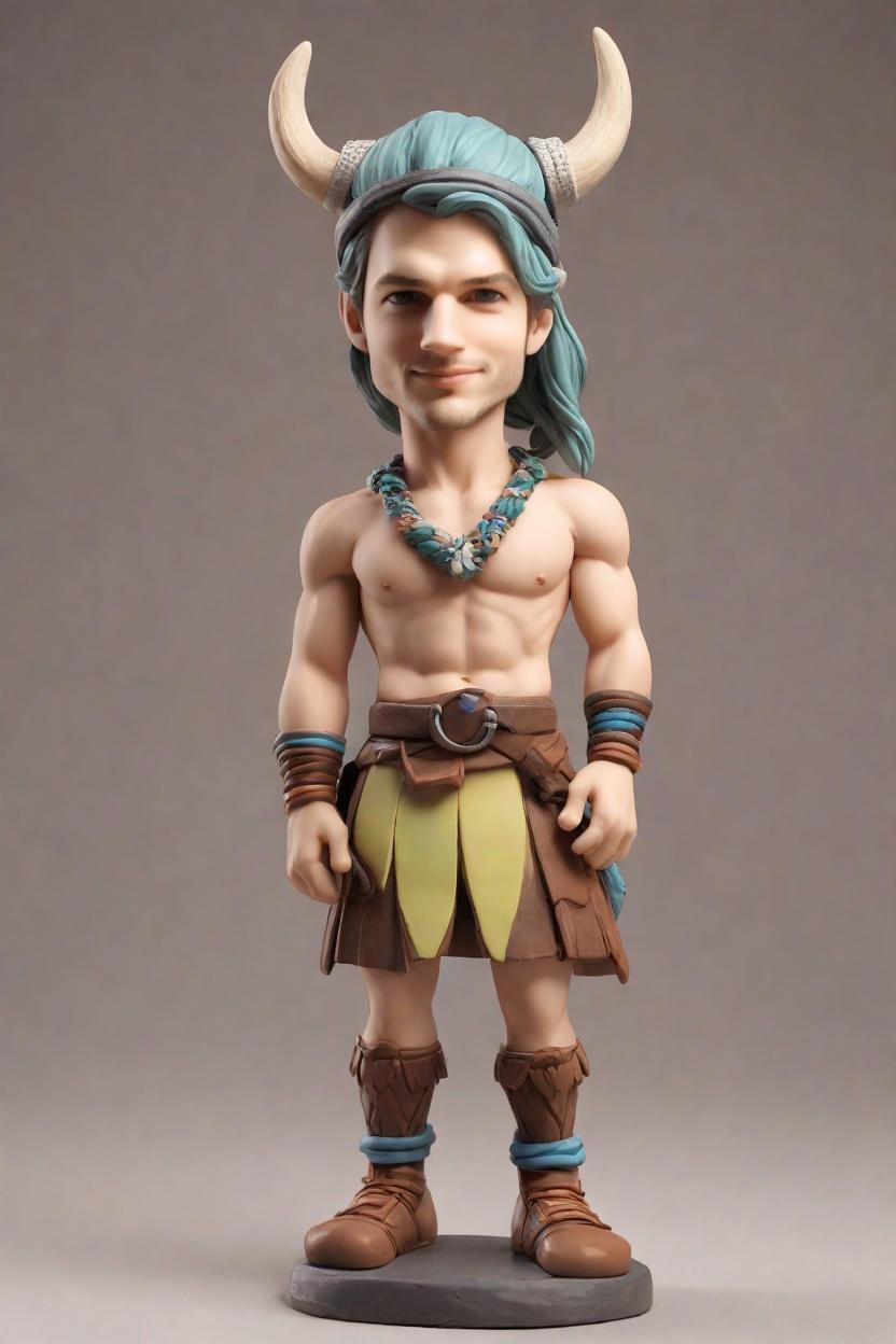 Custom Heroic Pose Bobblehead,He Made His Own Viking-Hawaiian Bobblehead!