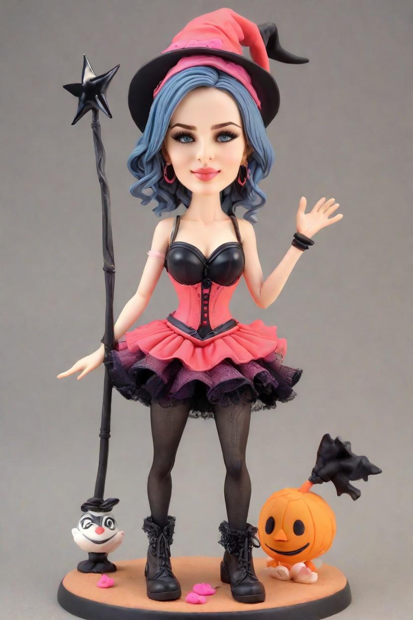 custom Witchy Wave Bobblehead,She’s Got Magic: Create Your Own Punk-Inspired Bobblehead