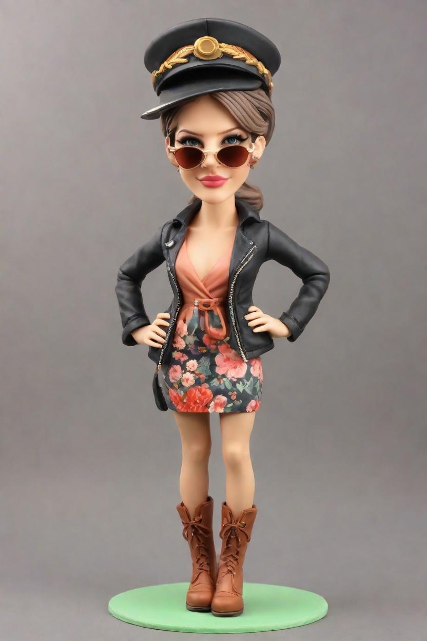 Custom Pilot Chic Bobblehead,She Made Her Own Bobblehead Doll in Pilot Style!