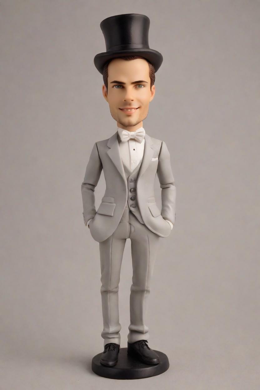 From Boardroom to Bobble: A CEO's Journey to the Top Hat,Unveiling My Mini-Me: A CEO's Confident Stance in a Formal Suit