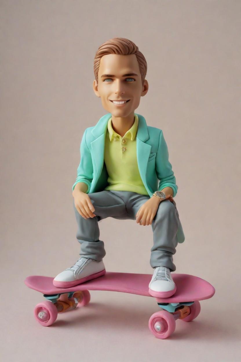 #SkateboardStyles: How I Personalized My Custom Bobblehead Doll to Reflect My Inner Skater,Meet Bob: The Skater Dude Who's Rocking Neon Blazers and Mini Backpacks on His Custom Bobblehead Adventure