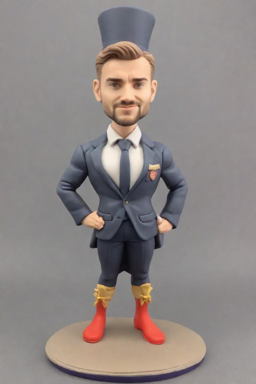 The Playful Hero: A Superhero Bobblehead's Journey to Stardom,He's My Mini-Me: A Superhero's Playful Wink to the World