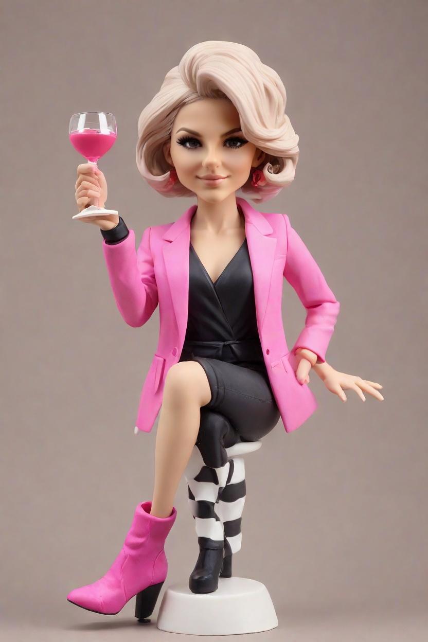 Custom Cocktail Party Bobblehead,She's Crafted Her Perfect Bobblehead