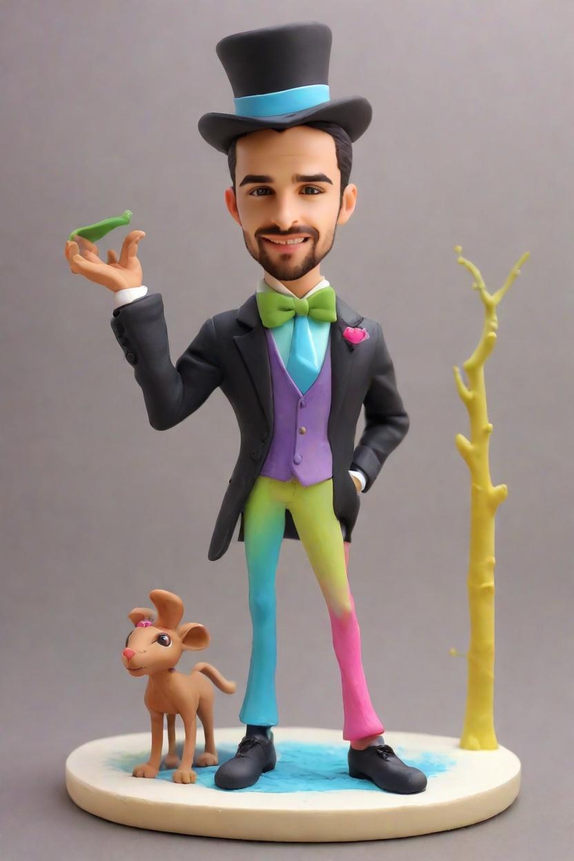 custom Leadership Vision bobblehead,He Created His Own Confident Future-Pointer Bobblehead!