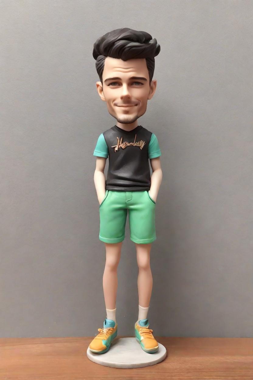 Casual Fun Custom Bobblehead,He Made His Own Bobblehead Doll: Casual Lean Edition