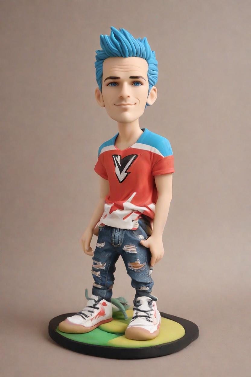 custom Hockey Hero bobblehead,He Made His Own Punk-Rock Hockey Star Bobblehead!