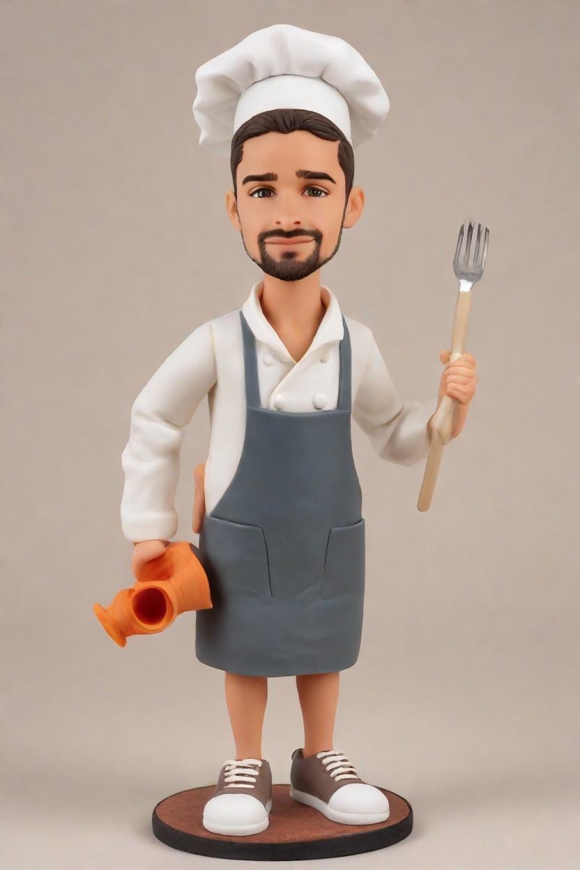 Custom Chef's Kitchen Bobblehead,John Shares His Chef Bobblehead Creation
