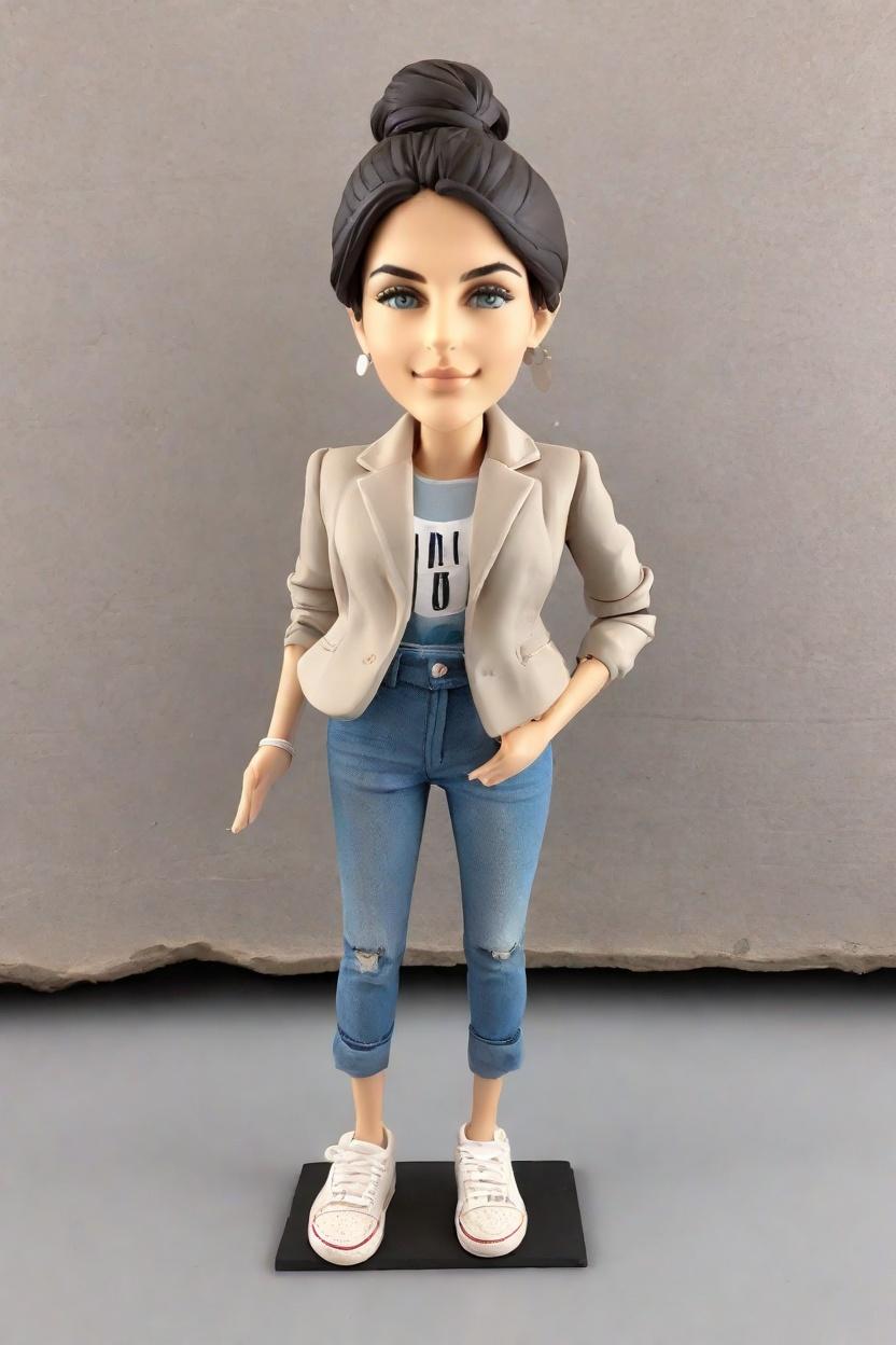 custom Entrepreneur Chic bobblehead,She Created Her Own Confident Entrepreneur Bobblehead!