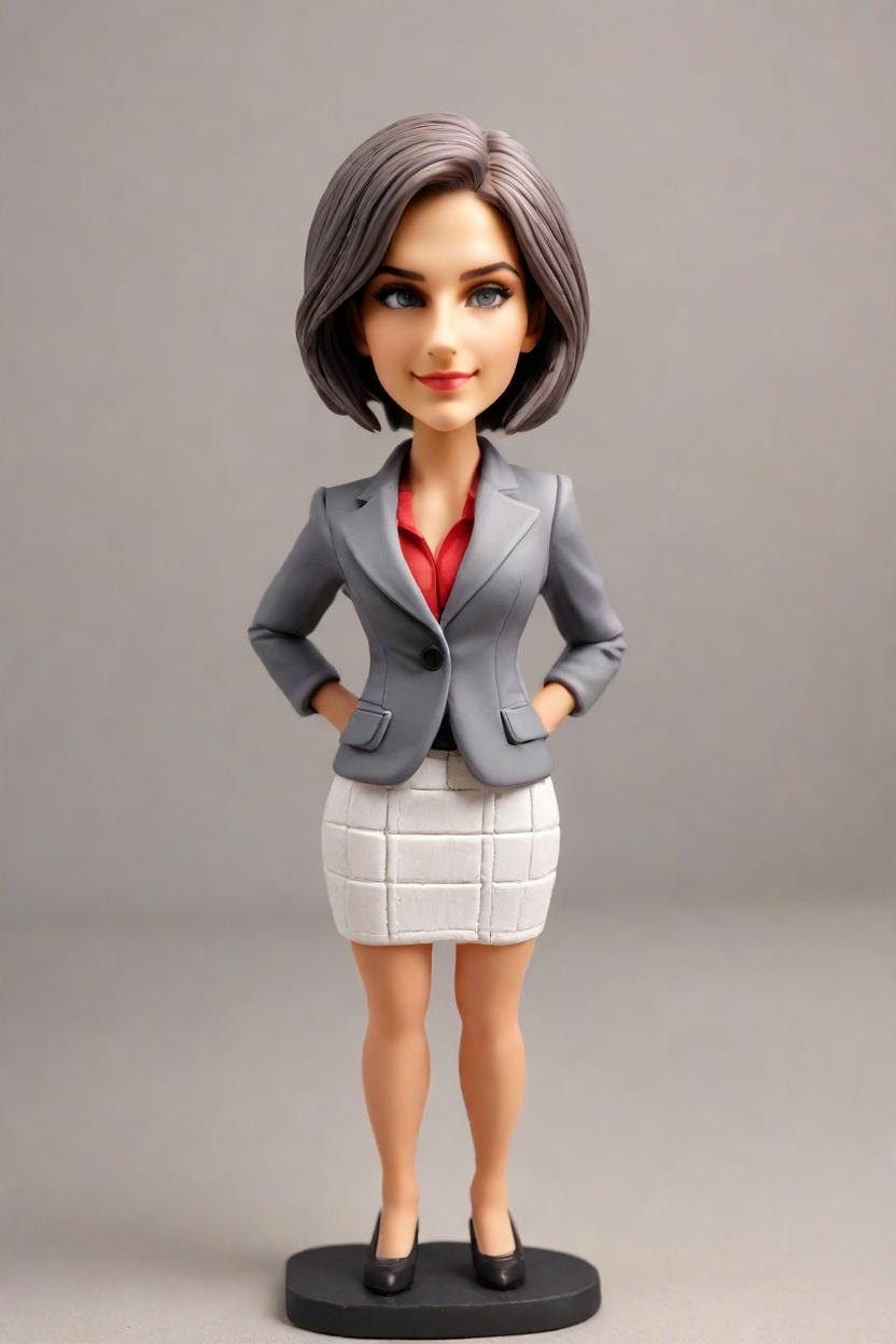 Trend Alert: Business Suits Meet Combat Boots - The Ultimate Figurine Fashion Statement,Confidently Kicking Goals: My Mini-Me Figurine's Business Anniversary Unveiling