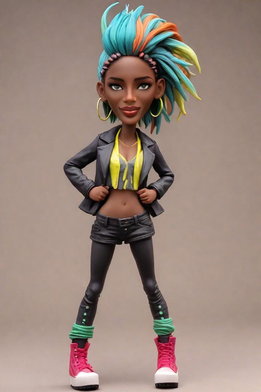 Custom Cheeky Punk-rock Bobblehead,She's Rocking Her Own Bobblehead! 🎸