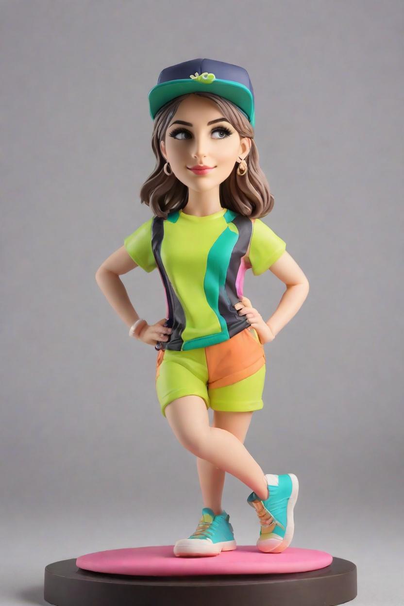 Custom Athlete Chic Bobblehead,She's Got Game: Create Your Own Sporty Bobblehead Doll