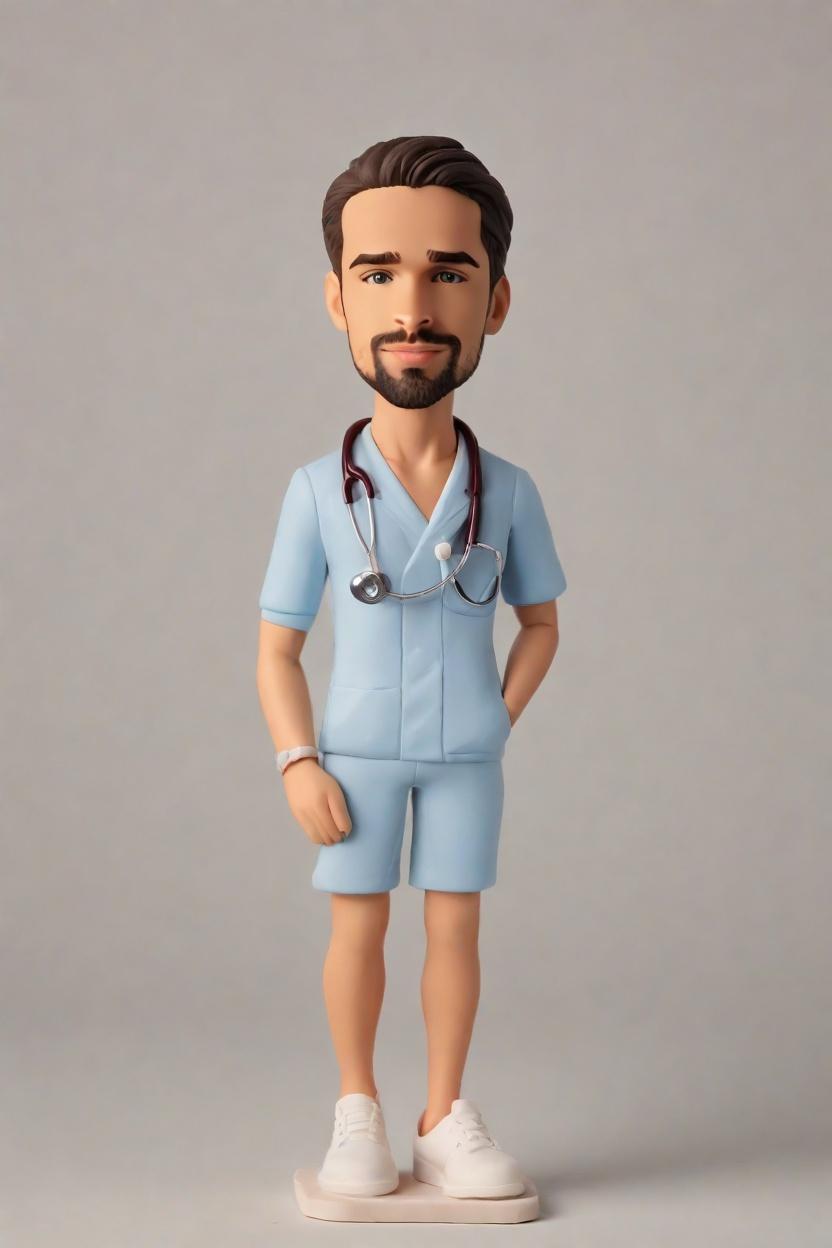 Custom Male Nurse Casual Bobblehead,John Shares His Unique Bobblehead Creation