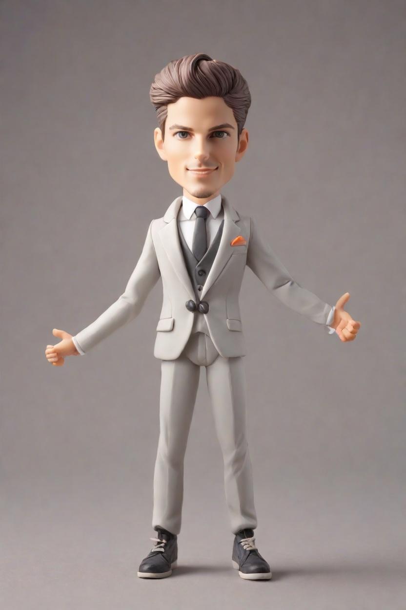 Custom Style Icon Bobblehead,He Made His Own Bobblehead Doll in a Glam Suit!