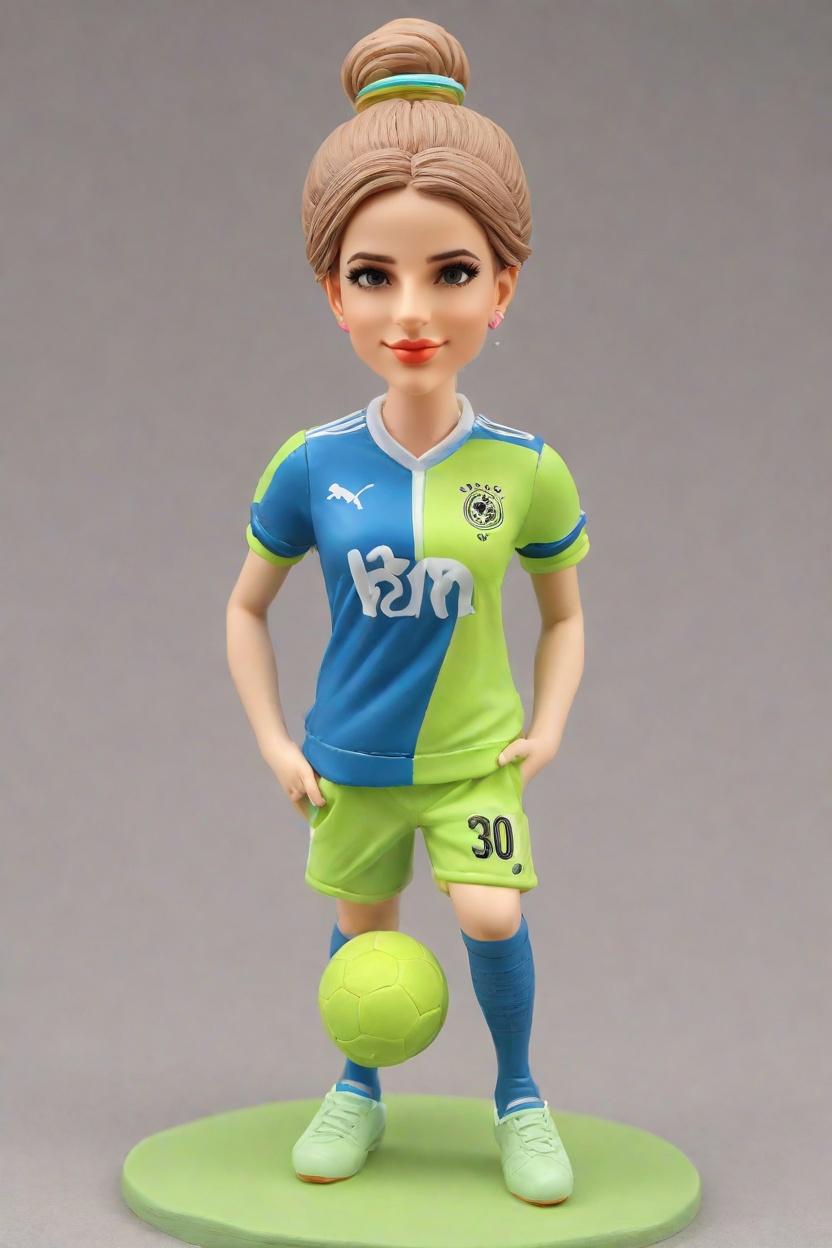 Custom Kicking Soccer Productive Bobblehead,She’s Got Game: Create Your Own Soccer Star Bobblehead!