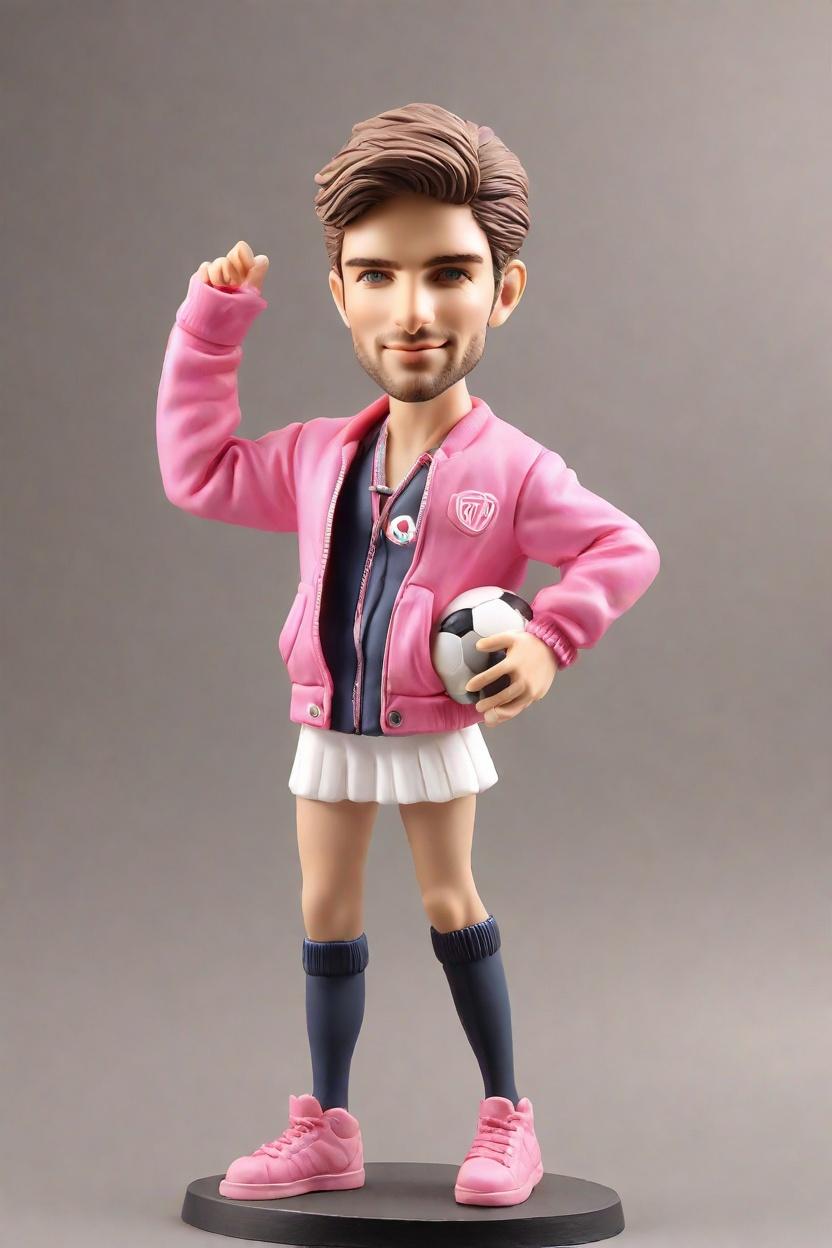 Soccer Star Custom Bold Bobblehead,He's Got Game: Creating His Own Bobblehead Doll