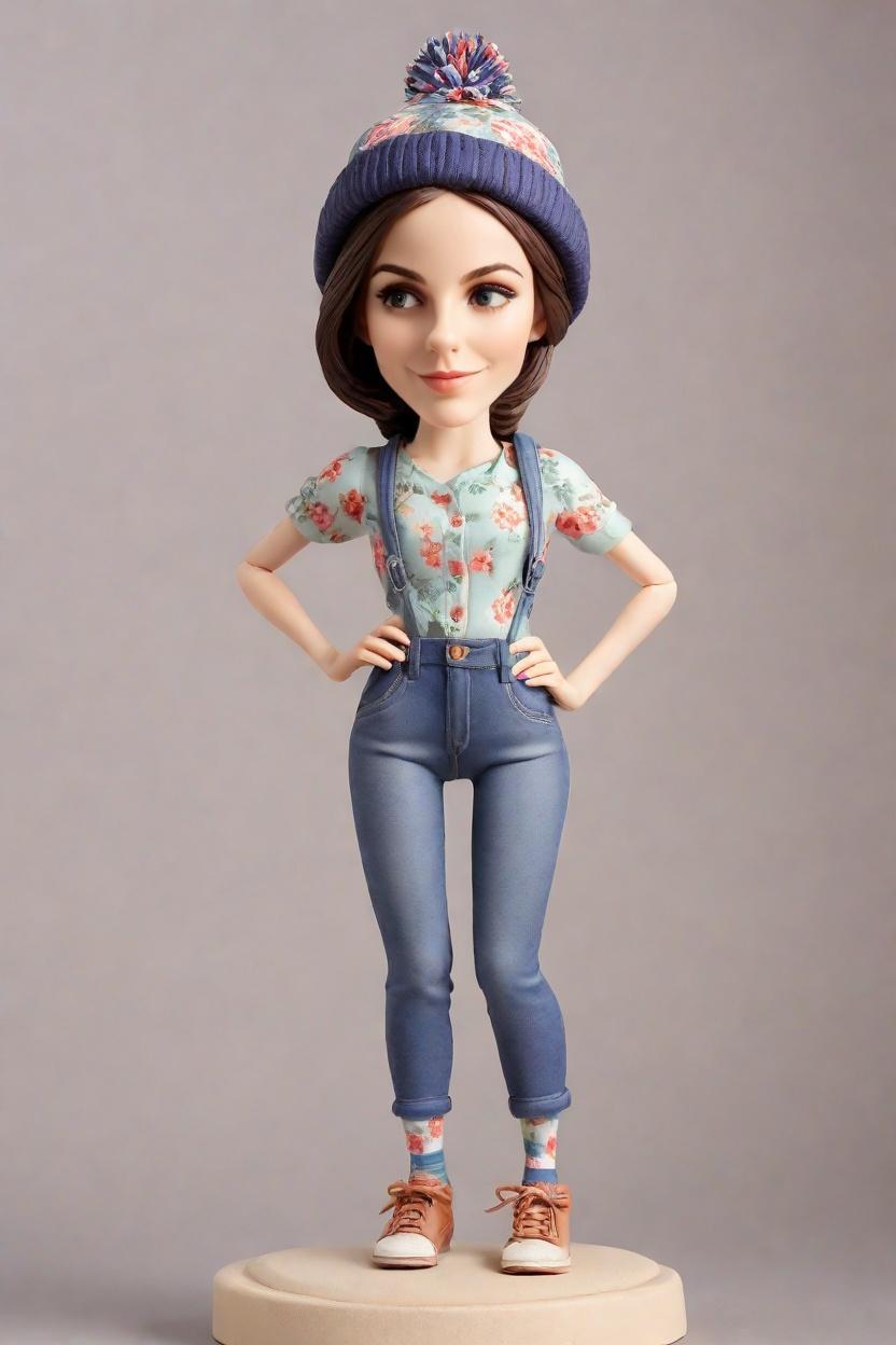 Custom Playful Pose Bobblehead,She’s Got Swag: Create Your Own Bobblehead Doll