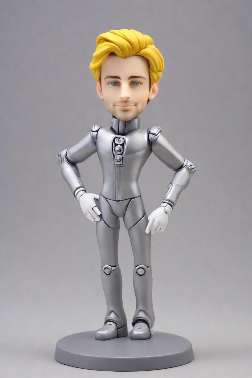 Custom Tech Expo Figurine Bobblehead,He Just Created His Own Retro Robot Bobblehead!