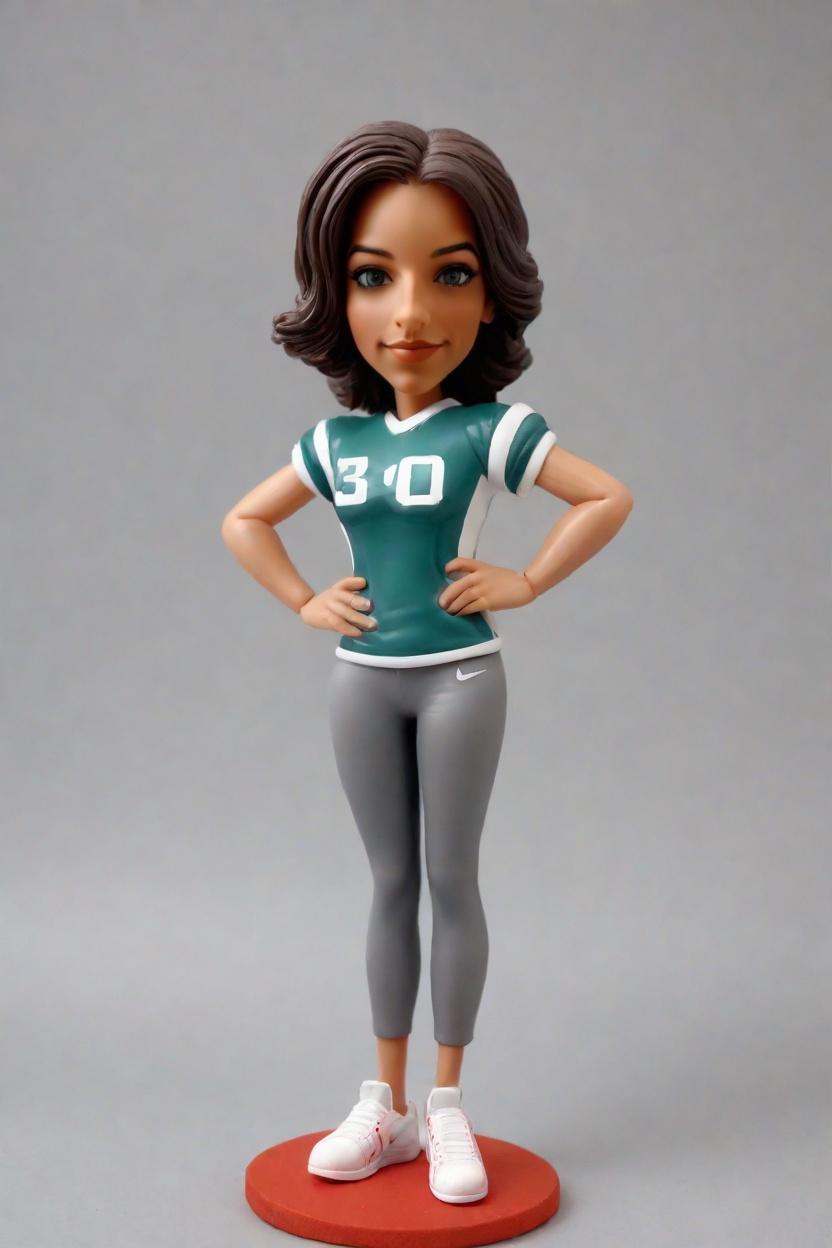Custom Football Heroine Bobblehead,She's the MVP: Creating Her Own Bobblehead Doll
